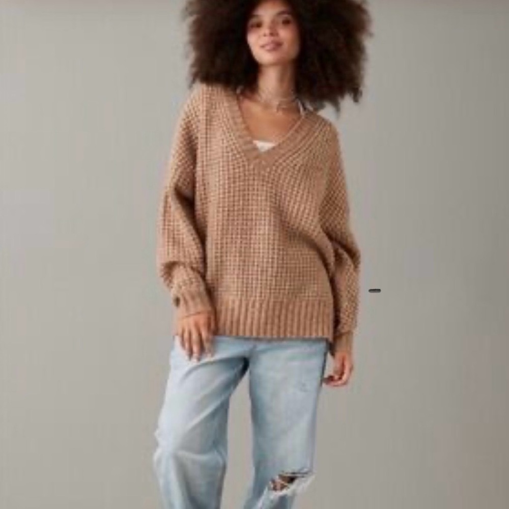 American Eagle Outfitters Tan Knit Sweater